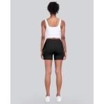 CHRLEISURE Womens Biker Yoga Shorts with Pocket, High Waisted Tummy Control 5 Inch Workout Spandex Athletic Gym Shorts