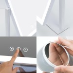 Light up Makeup Mirror for Vanity, Desk Mirror with Light with 5X Magnification Mirror, Light up Vanity Mirror, Led Mirror for Desks, Makeup Vanity Mirror, 3 Color, Touch Control