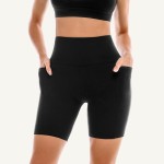 2 Pack Womens Biker Shorts with Pockets, High Waisted Yoga Shorts for Women Running Gym and Workout