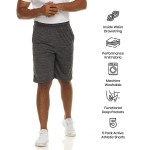 5 Pack: Men's Dry-Fit Sweat Resistant Active Athletic Performance Shorts