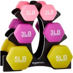 Amazon Basics Neoprene Dumbbell Hand Weights for Exercise and Muscle Toning