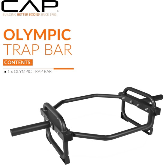 CAP Barbell Olympic Trap Bar and Shrug Bar for Deadlifts