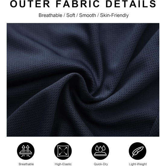 4 Pack Mens 2 in 1 Running Workout Shorts with Liner, Gym Athletic Quick Dry Sport Shorts with Pockets