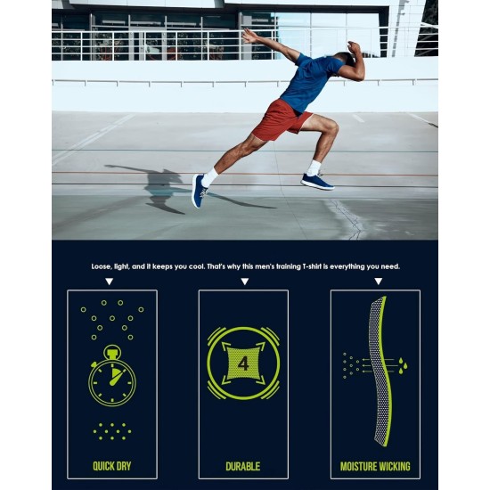 1/5 Pack Mesh Workout Shirts for Men Dry Fit Gym Shirts Quick Dry Athletic Short Sleeve T-Shirt Moisture Wicking