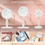 B Beauty Planet Vanity Mirror with Lights, 30X Magnifying Makeup Mirror with 3 Lighting and Adjustable Brightness, Rechargeable 2-Sided Height Adjustable Desk Mirror for Bathroom, Women Gifts for Mom B Beauty Planet Vanity Mirror with Lights, 30X Magnifying Makeup Mirror with 3 Lighting and Adjustable Brightness, Rechargeable 2-Sided Height Adjustable Desk Mirror for Bathroom, Women Gifts for Mom