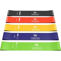 TechStone Resistance Bands Set – 5 Levels Loop Exercise Bands for Men & Women, Elastic Workout Bands for Home Gym, Training, Yoga & Fitness, Carry Bag Included