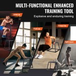 VEVOR Plyometric Jump Box, 18 Inch Plyo Box, Steel Plyometric Platform and Jumping Agility Box, Anti-Slip Fitness Exercise Step Up Box for Home Gym Training, Conditioning Strength Training