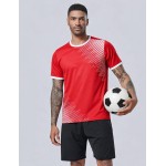 5 Pack Men’s Active Quick Dry Crew Neck T Shirts | Athletic Running Gym Workout Short Sleeve Tee Tops Bulk