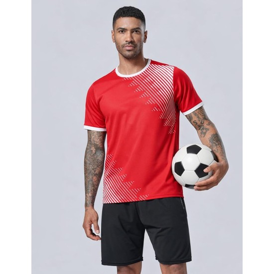 5 Pack Men’s Active Quick Dry Crew Neck T Shirts | Athletic Running Gym Workout Short Sleeve Tee Tops Bulk