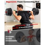 Adjustable Dumbbells, 20/30/45/70/90lbs Free Weight Set with Connector,5 in1 Dumbbells Set Used as Barbell,Kettlebells,Push up Stand,Fitness Exercises for Home Gym Suitable Men/Women