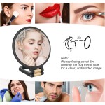 30x Magnifying Mirror, Travel Hand Mirrors with Handle - Double Side Handheld Mirror with 1X 30X Magnification & Adjustable Handle/Stand, Hand Held Foldable Travel Mirror for Makeup(Black)