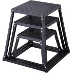 VEVOR Plyometric Jump Box, 18 Inch Plyo Box, Steel Plyometric Platform and Jumping Agility Box, Anti-Slip Fitness Exercise Step Up Box for Home Gym Training, Conditioning Strength Training