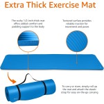 Amazon Basics Extra Thick Exercise Yoga Mat with Carrying Strap Amazon Basics Extra Thick Exercise Yoga Mat with Carrying Strap