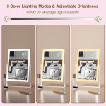 Light up Makeup Mirror for Vanity, Desk Mirror with Light with 5X Magnification Mirror, Light up Vanity Mirror, Led Mirror for Desks, Makeup Vanity Mirror, 3 Color, Touch Control
