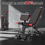 Adjustable Weight Bench - Utility workout Benches for Exercise, Free Installation Design for Portable Fitness Strength Training Equipment at Home Gym