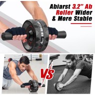Ab Roller Wheel, Abs Workout Equipment for Abdominal & Core Strength Training, Home Gym Exercise Wheels for Men Women, with Knee Pad Accessories