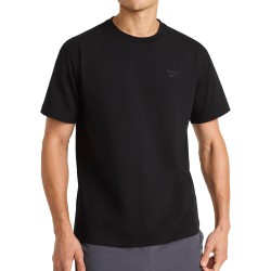 Reebok Men's Short Sleeve Crewneck Embroidered T-Shirt, Standard Fit, Lightweight Stretch Cotton Fabric