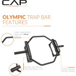 CAP Barbell Olympic Trap Bar and Shrug Bar for Deadlifts