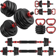 Adjustable Dumbbells, 20/30/45/70/90lbs Free Weight Set with Connector,5 in1 Dumbbells Set Used as Barbell,Kettlebells,Push up Stand,Fitness Exercises for Home Gym Suitable Men/Women