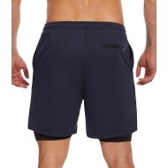 4 Pack Mens 2 in 1 Running Workout Shorts with Liner, Gym Athletic Quick Dry Sport Shorts with Pockets
