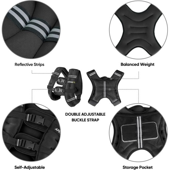 APEXUP Weighted Vest Men Women, Weight Vest for Women Workout Equipment for Strength Training Running