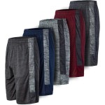 5 Pack: Men's Dry-Fit Sweat Resistant Active Athletic Performance Shorts