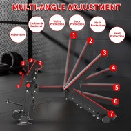 Adjustable Weight Bench - Utility workout Benches for Exercise, Free Installation Design for Portable Fitness Strength Training Equipment at Home Gym